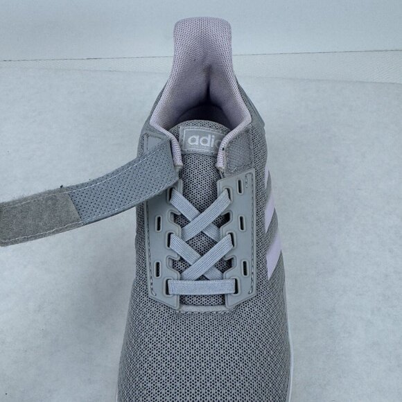 Adidas Cloudfoam Womens Gray Pink White Adiwear Sneaker Hook Loop Closure Size 2 - Picture 6 of 12